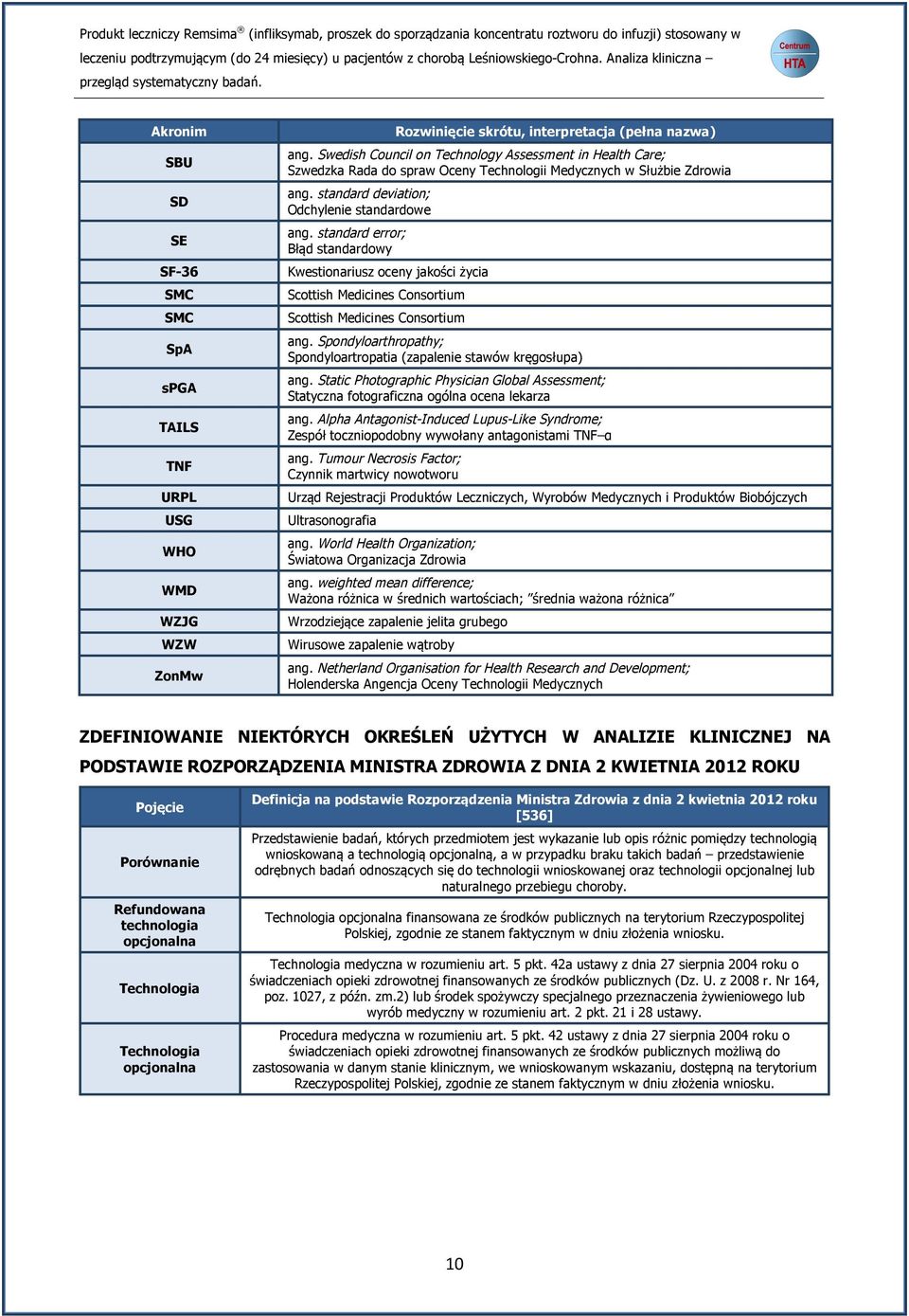 standard error; Błąd standardowy Kwestionariusz oceny jakości życia Scottish Medicines Consortium Scottish Medicines Consortium ang.