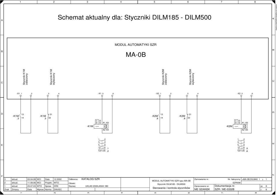 0 WI Projekt. WTO Obiekt:.0.0 WTO Spraw. RK Nazwa: UKL ZSILNI 0 Zmiany ata Wprow.