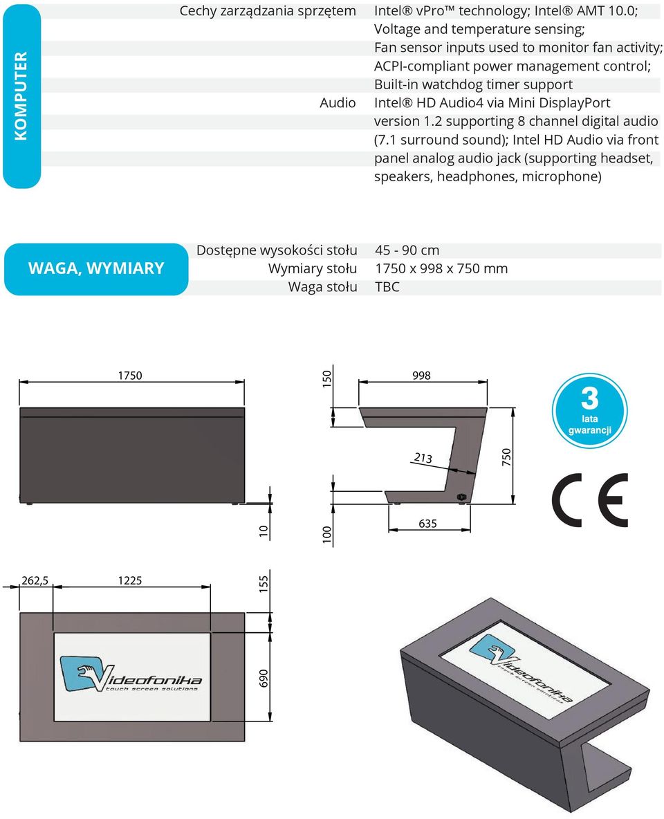 timer support Intel HD Audio4 via Mini DisplayPort version 1.2 supporting 8 channel digital audio (7.