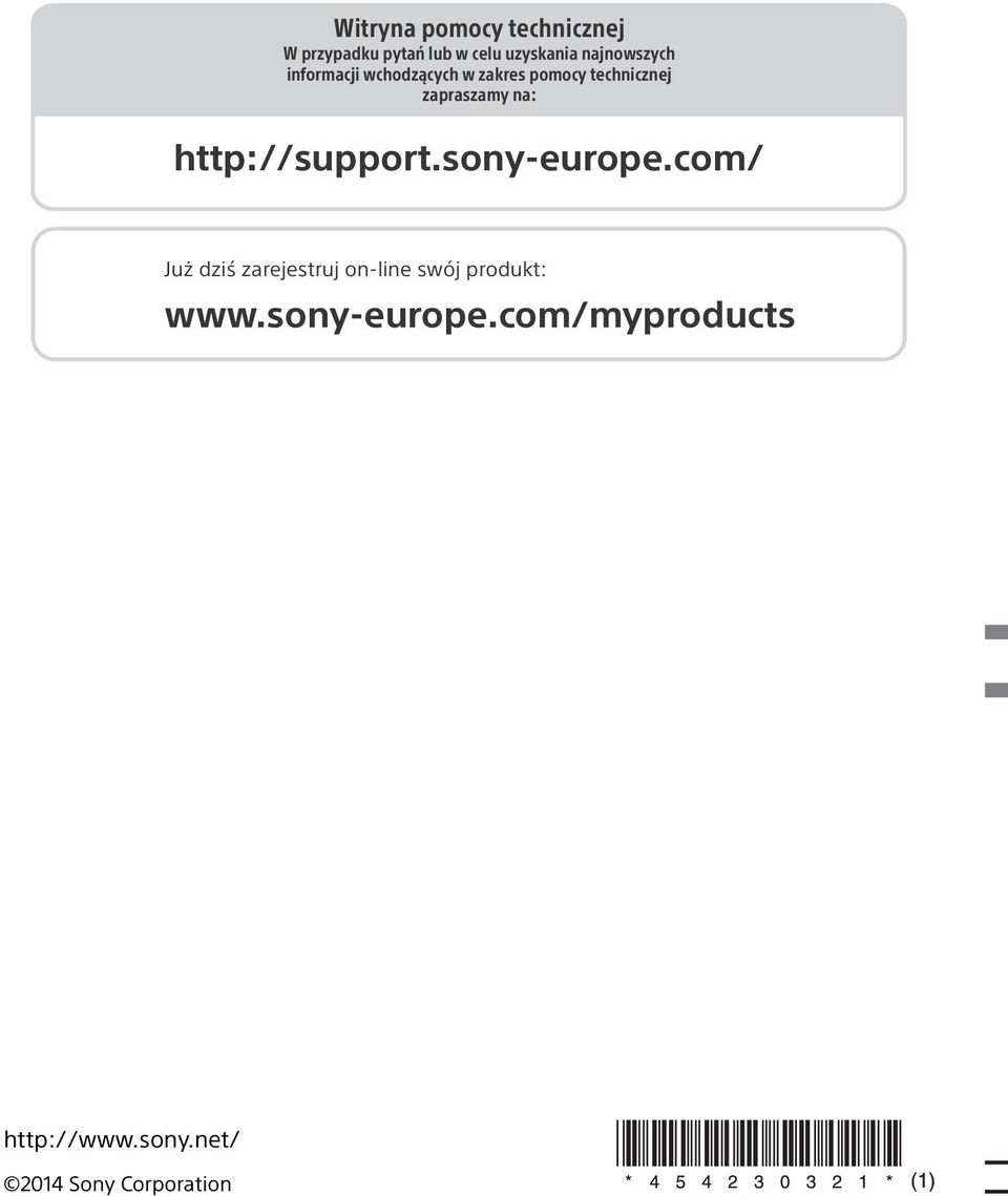 zapraszamy na: http://support.sony-europe.