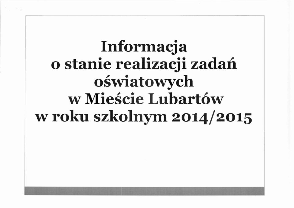 oświatowych w Mieście