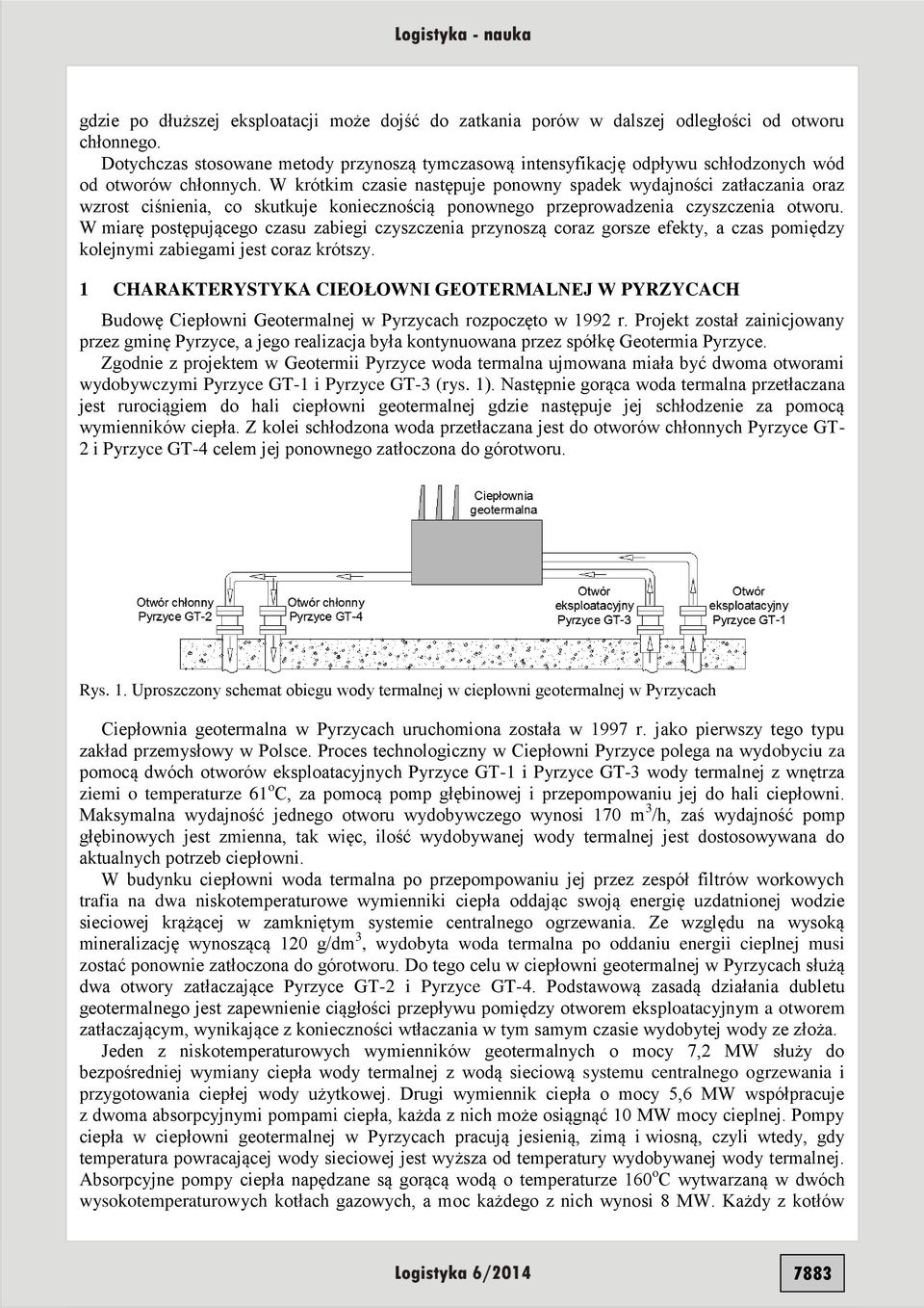 W krótkim czasie następuje ponowny spadek wydajności zatłaczania oraz wzrost ciśnienia, co skutkuje koniecznością ponownego przeprowadzenia czyszczenia otworu.