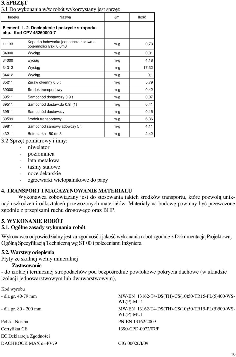 5 t m-g 5,79 39000 rodek transportowy m-g 0,42 39511 Samochód dostawczy 0.9 t m-g 0,07 39511 Samochód dostaw.do 0.