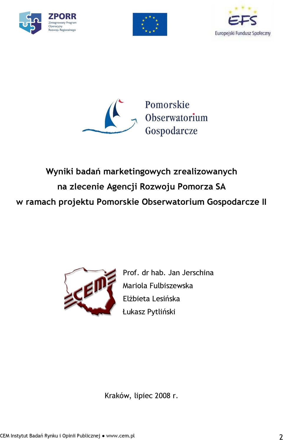 Obserwatorium Gospodarcze II Prof. dr hab.