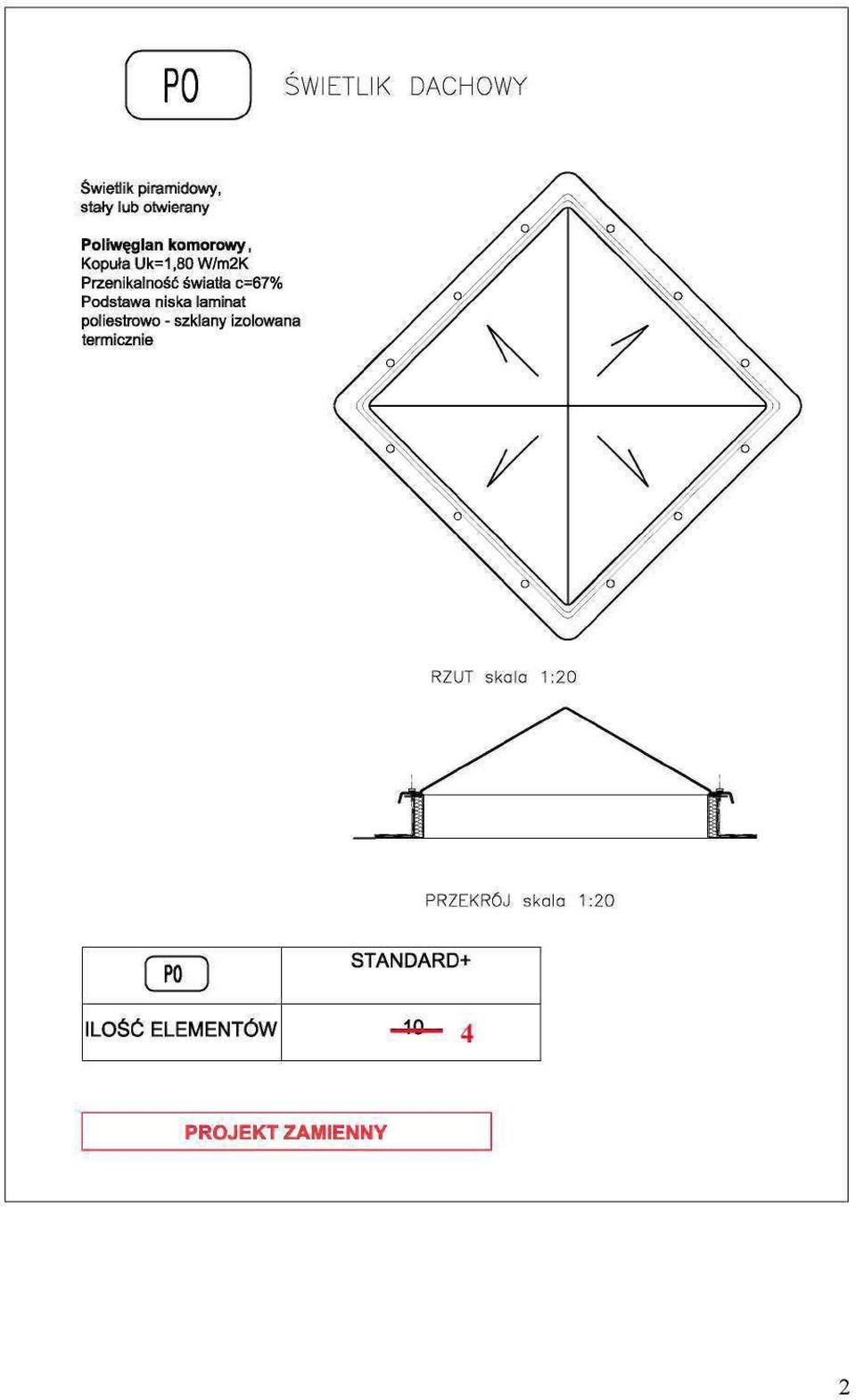 c=67% Podstawa niska laminat poliestrowo - szklany izolowana