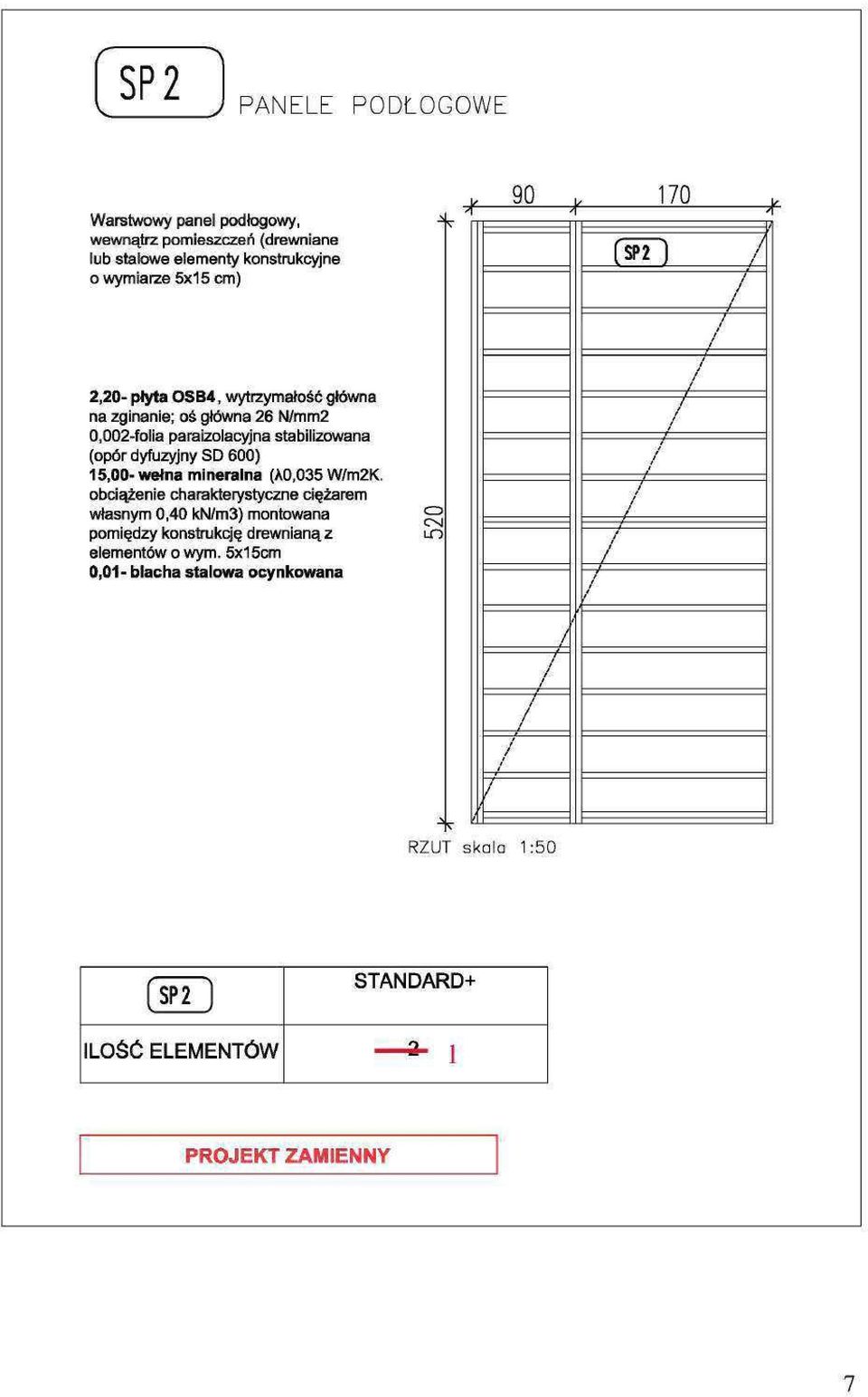 600) 15,00-wełna mineralna (A0,035W/m2K obciążenie ctiarakterystyczne ciężarem własnym 0,40 kn/m3) montowana pomiędzy konstrukcję drewnianąz