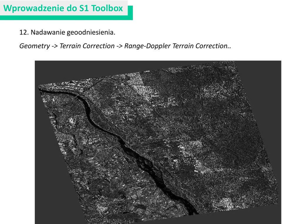 Geometry -> Terrain Correction