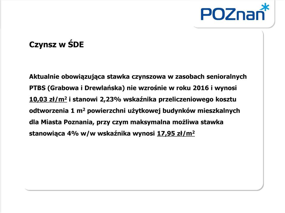 przeliczeniowego kosztu odtworzenia 1 m 2 powierzchni użytkowej budynków mieszkalnych dla