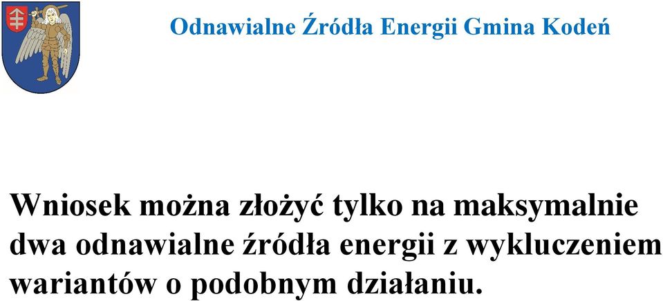 źródła energii z wykluczeniem