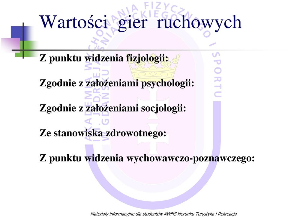 Zgodnie z załoŝeniami socjologii: Ze stanowiska