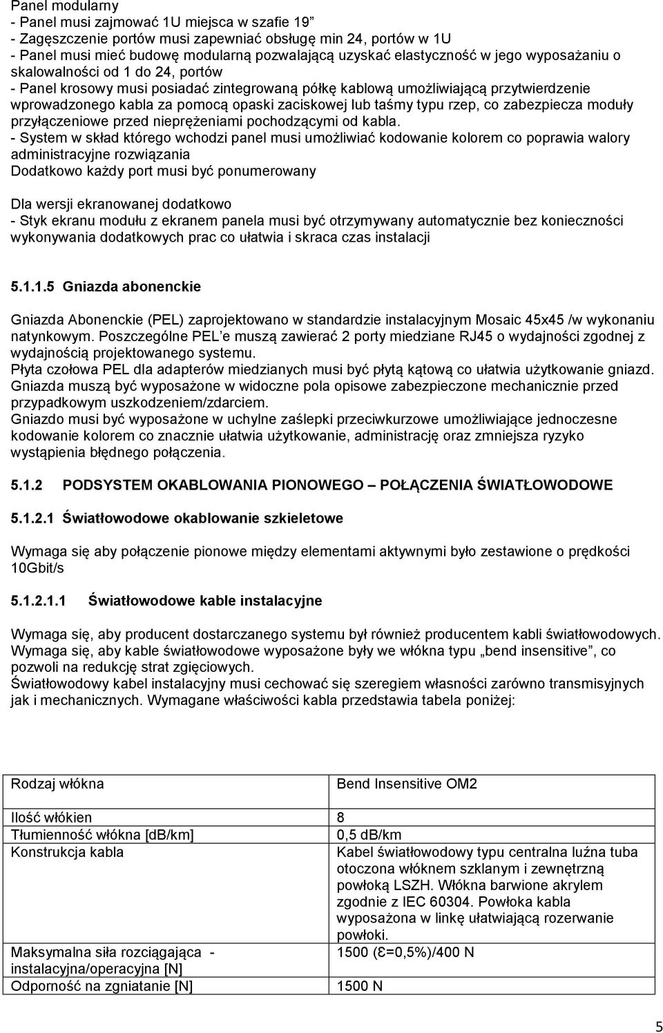 typu rzep, co zabezpiecza moduły przyłączeniowe przed nieprężeniami pochodzącymi od kabla.