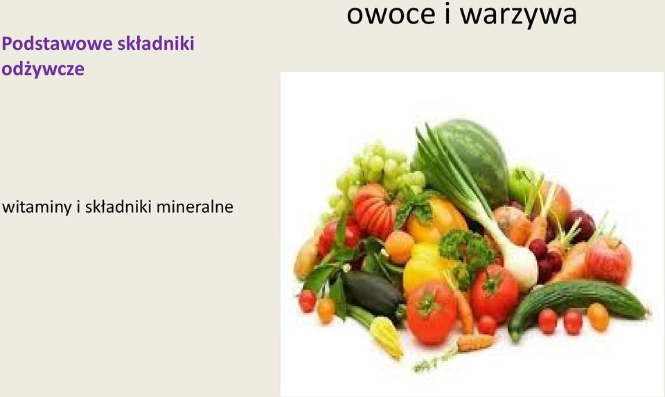 owoce i warzywa