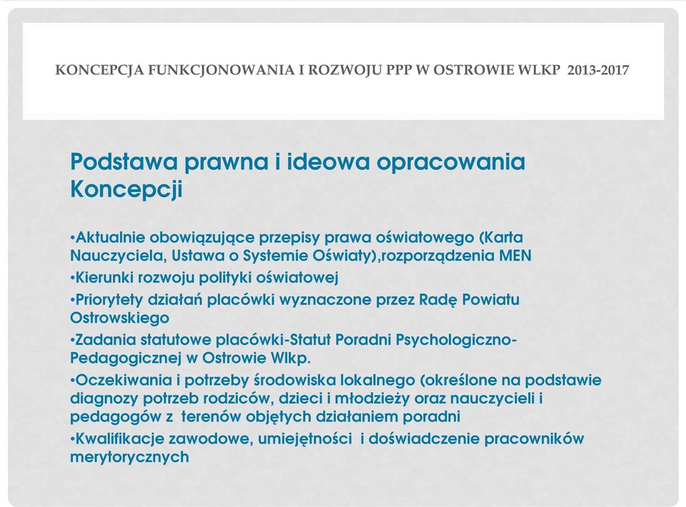 placówki-statut Poradni Psychologiczno- Pedagogicznej w Ostrowie Wlkp.