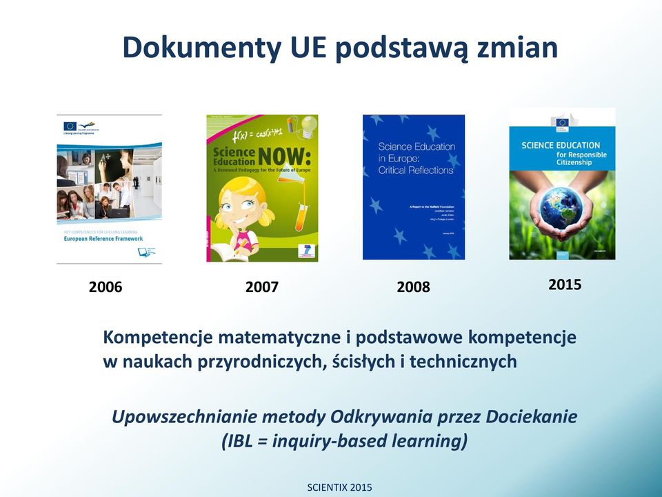 naukach przyrodniczych, ścisłych i technicznych