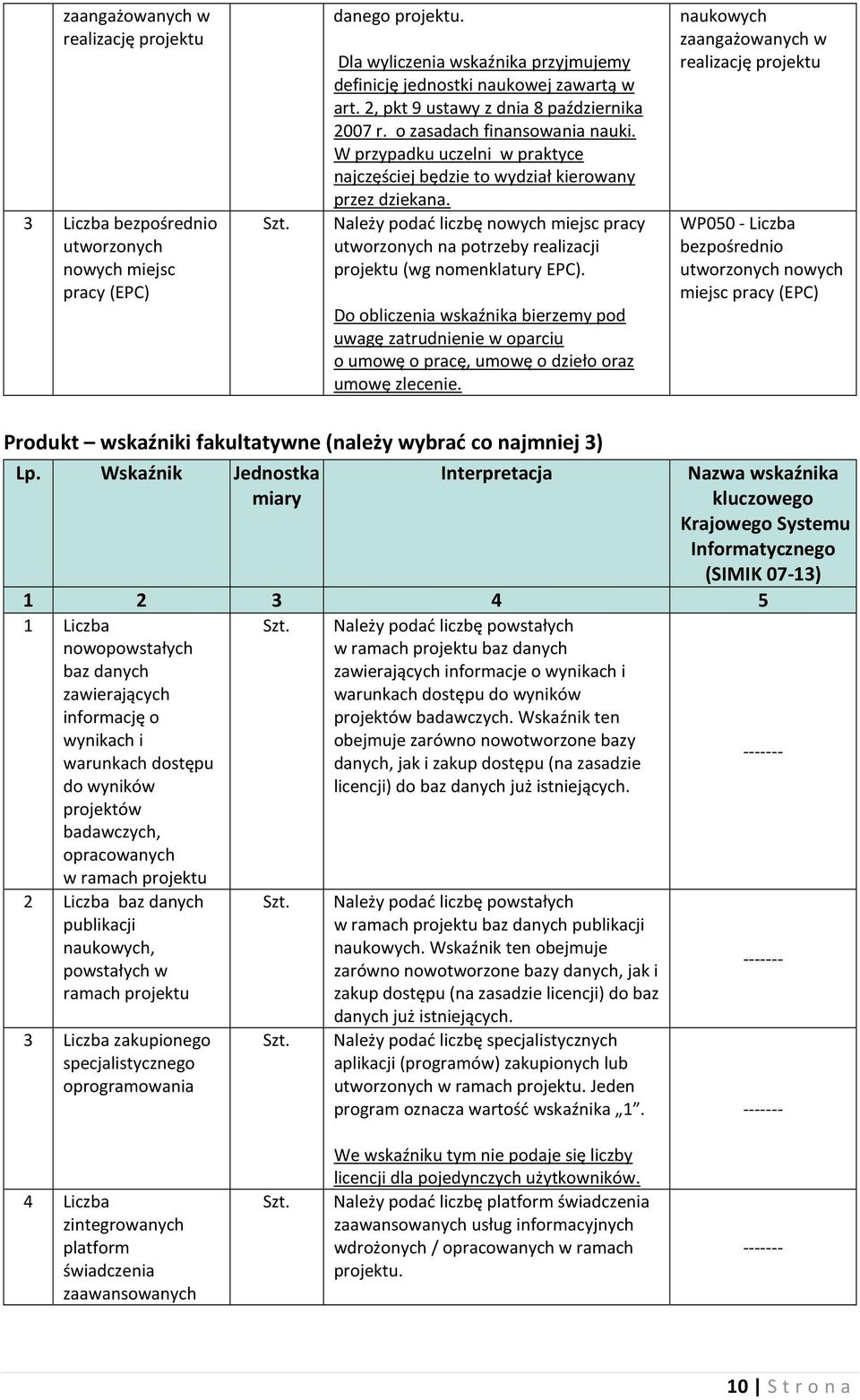 Należy podać liczbę nowych miejsc pracy utworzonych na potrzeby (wg nomenklatury EPC). Do obliczenia bierzemy pod uwagę zatrudnienie w oparciu o umowę o pracę, umowę o dzieło oraz umowę zlecenie.