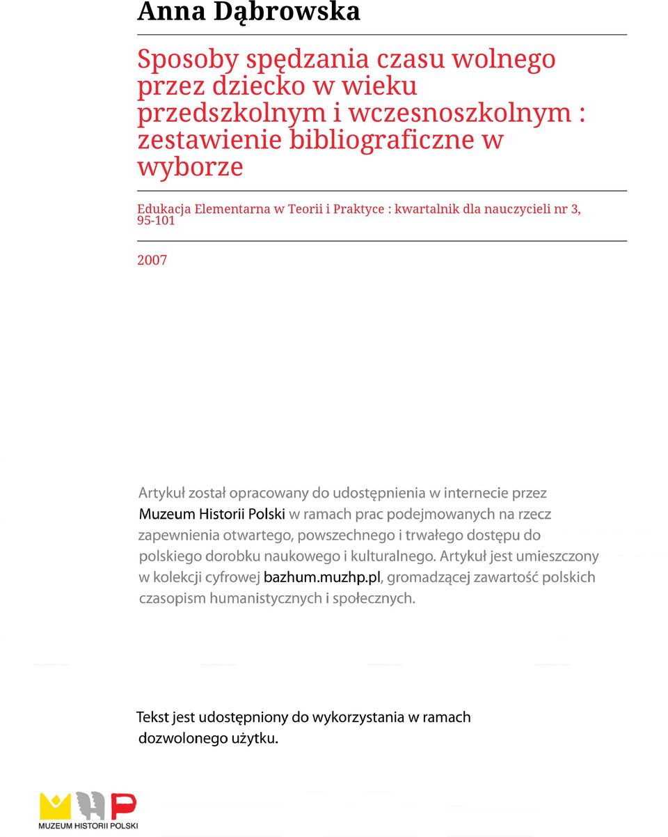 zestawienie bibliograficzne w wyborze Edukacja