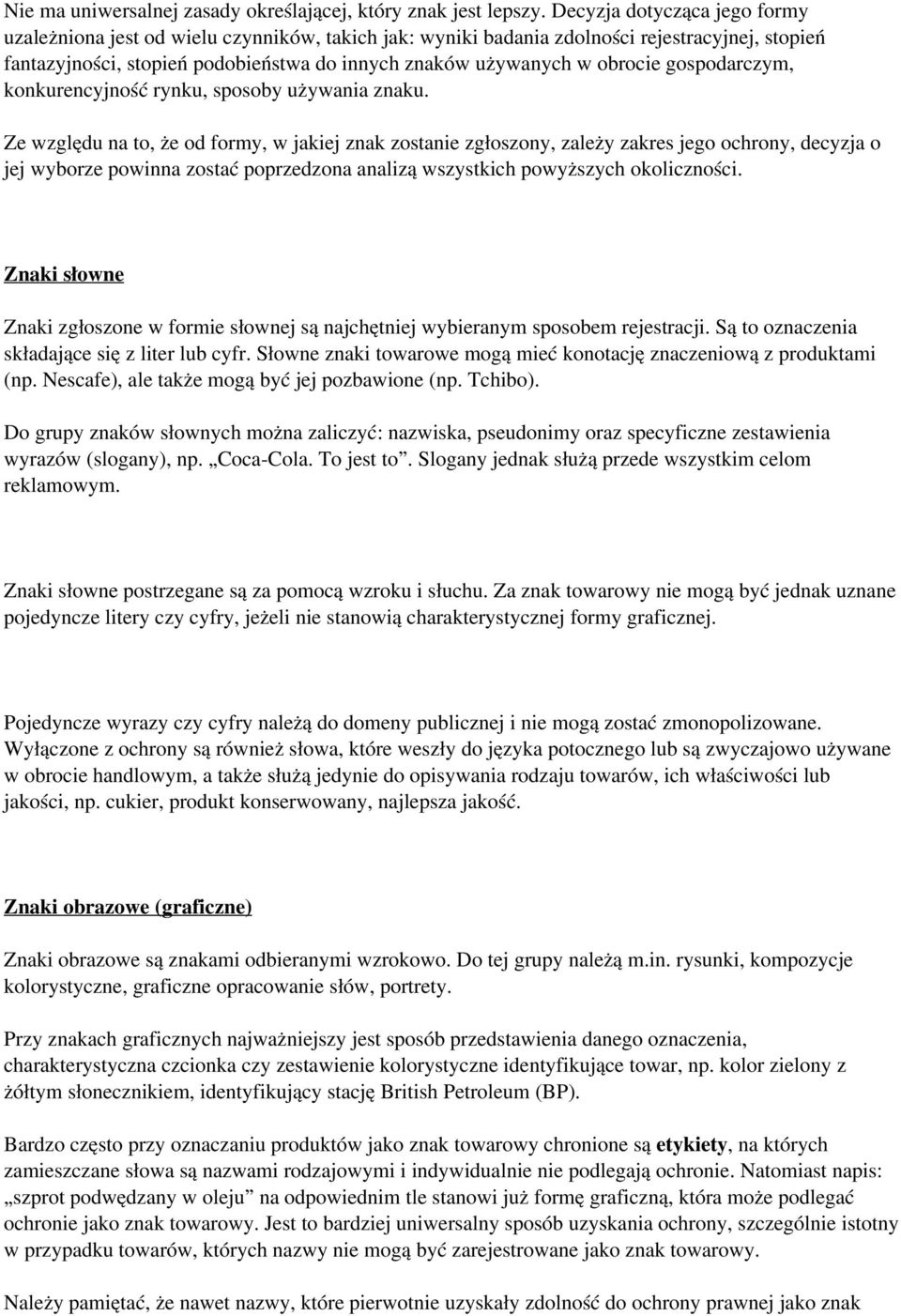 gospodarczym, konkurencyjność rynku, sposoby używania znaku.