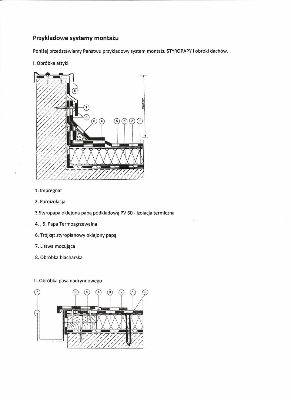 5tyropapa oklejona papą podkładową PV 60 - izolacja termiczna 4. I 5.