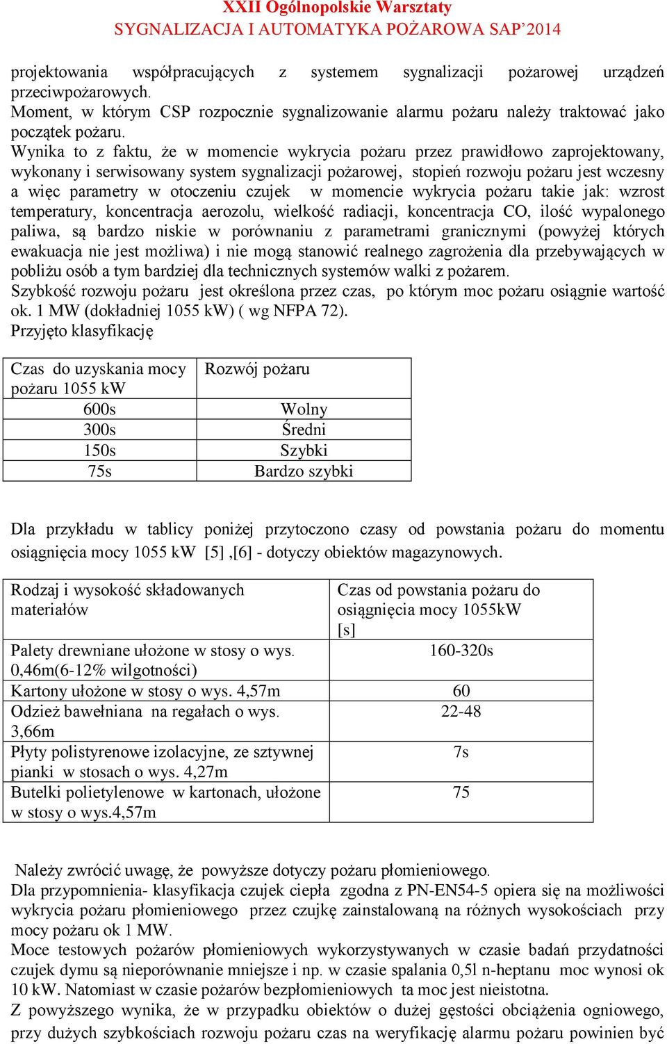 otoczeniu czujek w momencie wykrycia pożaru takie jak: wzrost temperatury, koncentracja aerozolu, wielkość radiacji, koncentracja CO, ilość wypalonego paliwa, są bardzo niskie w porównaniu z