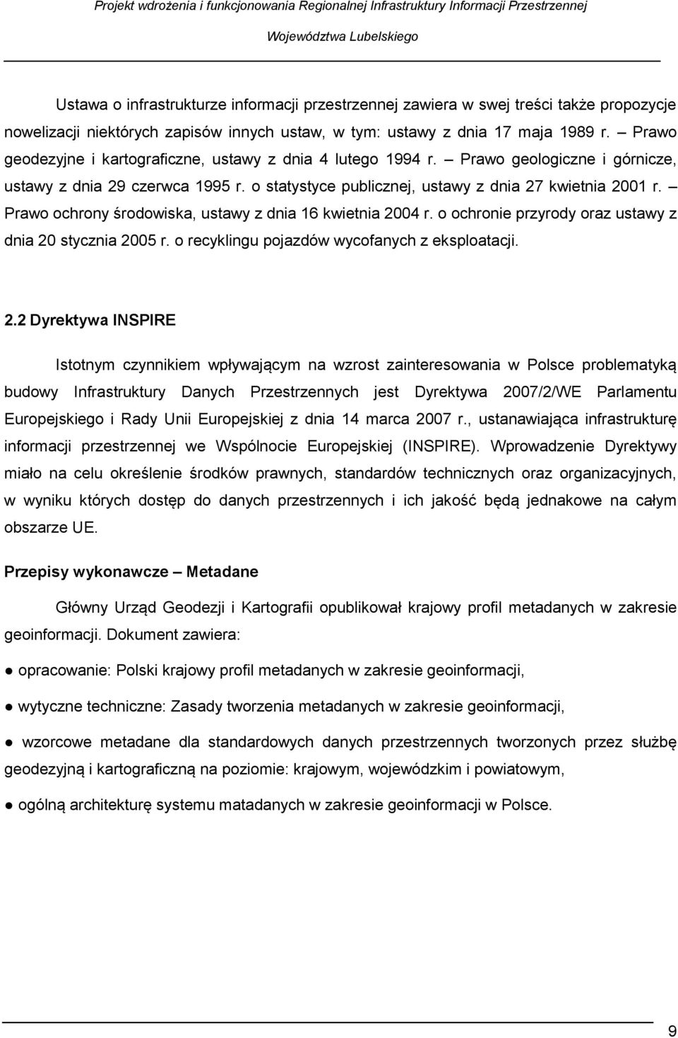 Prawo ochrony środowiska, ustawy z dnia 16 kwietnia 20