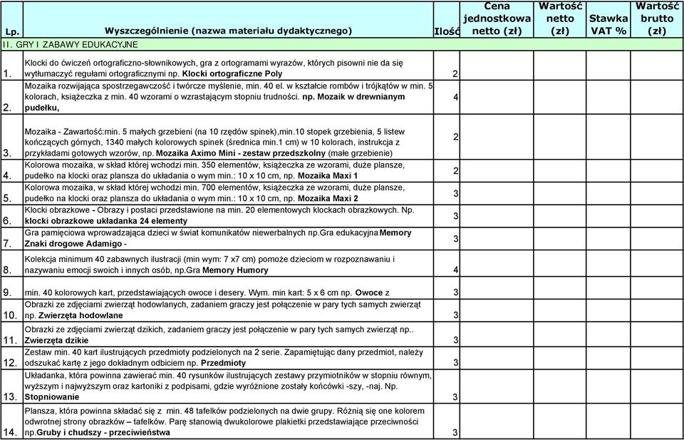 Klocki ortograficzne Poly 2 Mozaika rozwijająca spostrzegawczość i twórcze myślenie, min. 40 el. w kształcie rombów i trójkątów w min. 5 kolorach, książeczka z min.