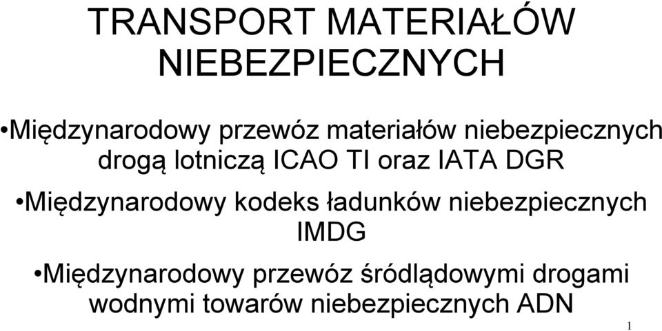 Międzynarodowy kodeks ładunków niebezpiecznych IMDG