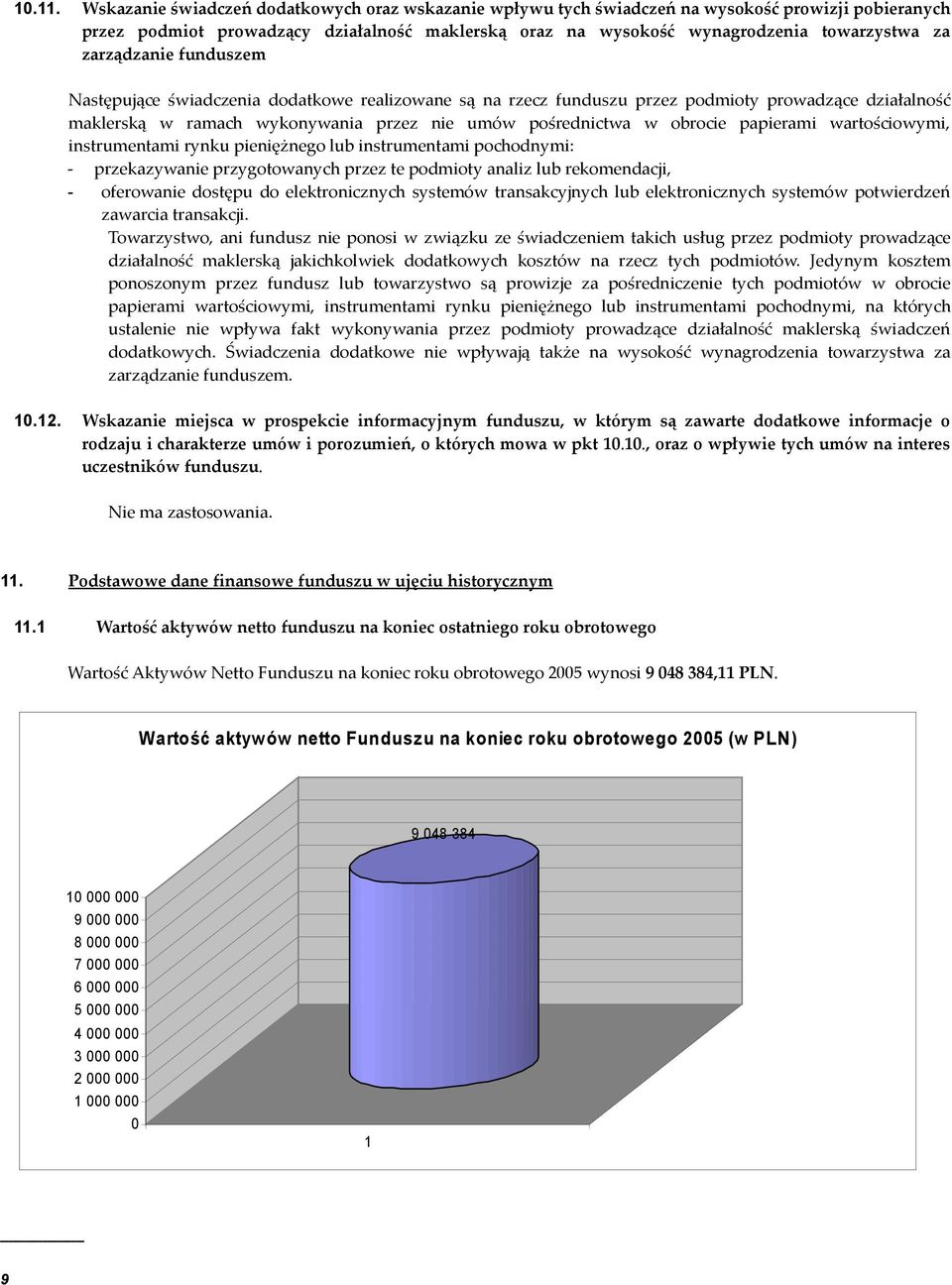 zarządzanie funduszem Następujące świadczenia dodatkowe realizowane są na rzecz funduszu przez podmioty prowadzące działalność maklerską w ramach wykonywania przez nie umów pośrednictwa w obrocie