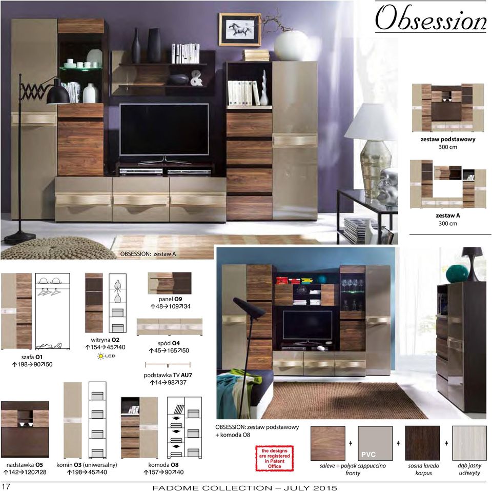 podstawowy + komoda O8 nadstawka O5 á142à120ä28 komin O3 (uniwersalny) á198à45ä40 komoda O8