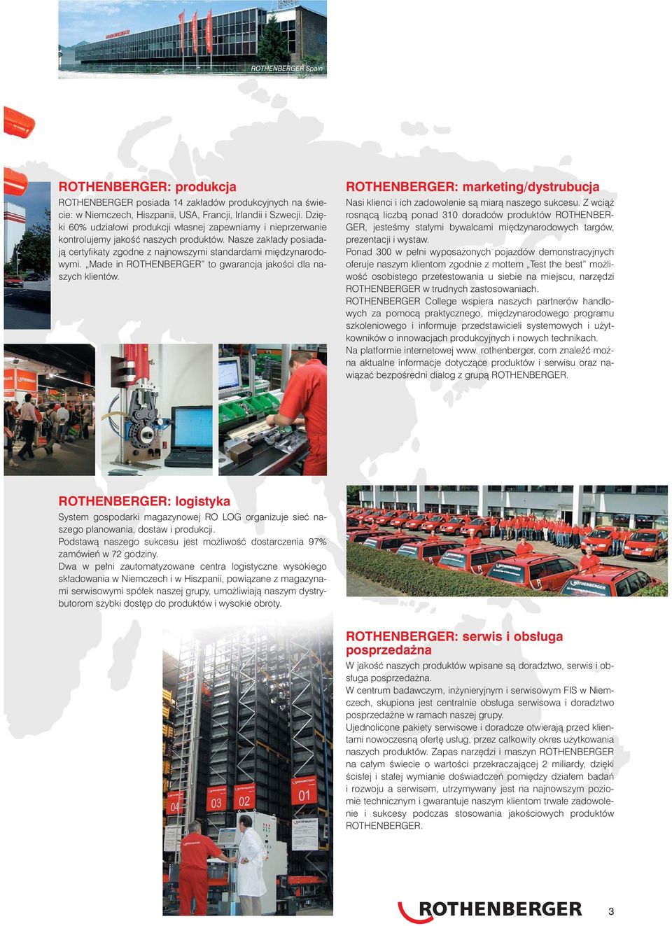 Made in ROTHENBERGER to gwarancja jakoœci dla naszych klientów. ROTHENBERGER: marketing/dystrubucja Nasi klienci i ich zadowolenie s¹ miar¹ naszego sukcesu.