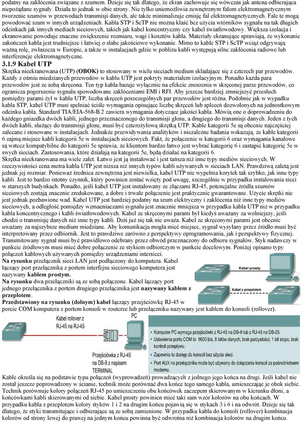 Fale te mogą powodować szum w innych urządzeniach.