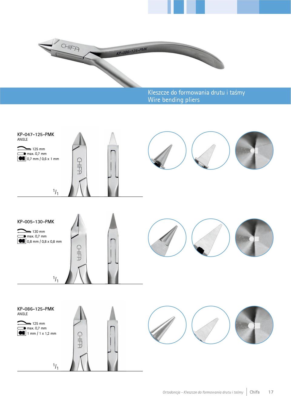 30 mm 0,8 mm / 0,8 x 0,8 mm / KP-086-25-PMK ANGLE 25 mm mm