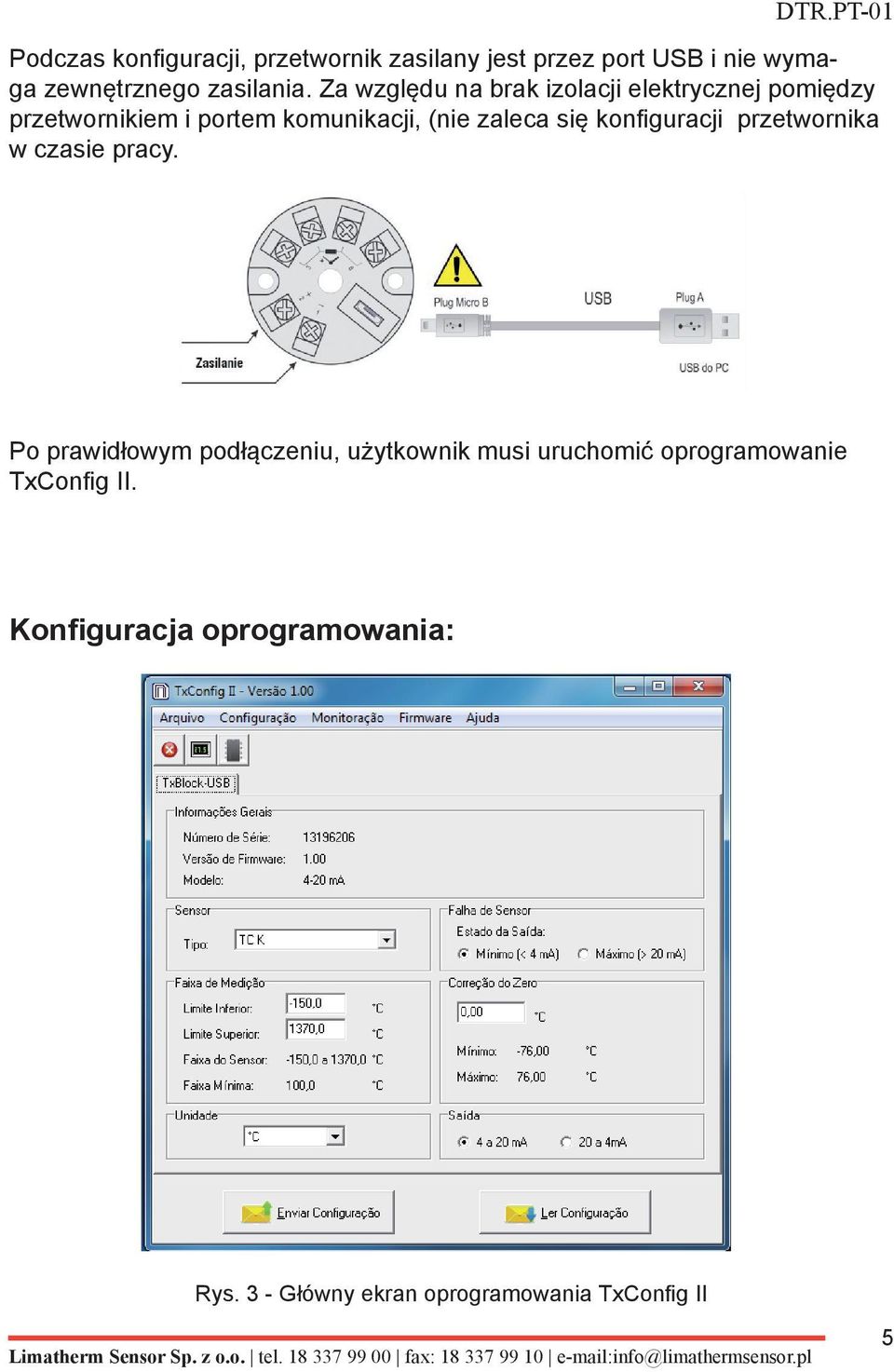 się konfiguracji przetwornika w czasie pracy.