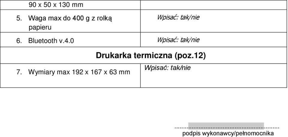 Bluetooth v.4.0 Drukarka termiczna (poz.