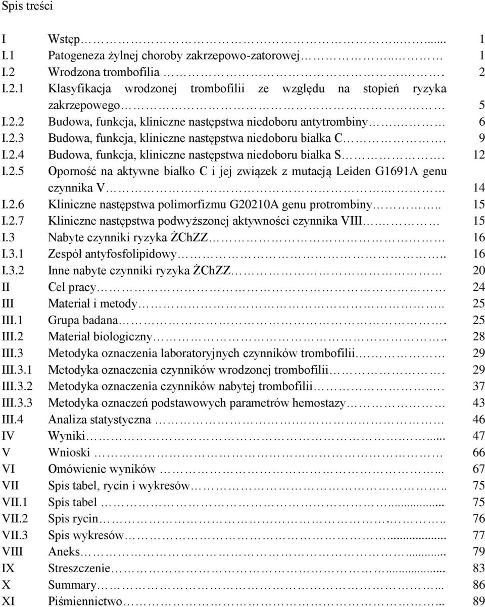 14 I.2.6 Kliniczne następstwa polimorfizmu G20210A genu protrombiny.. 15 I.2.7 Kliniczne następstwa podwyższonej aktywności czynnika VIII. 15 I.3 Nabyte czynniki ryzyka ŻChZZ 16 I.3.1 Zespół antyfosfolipidowy.