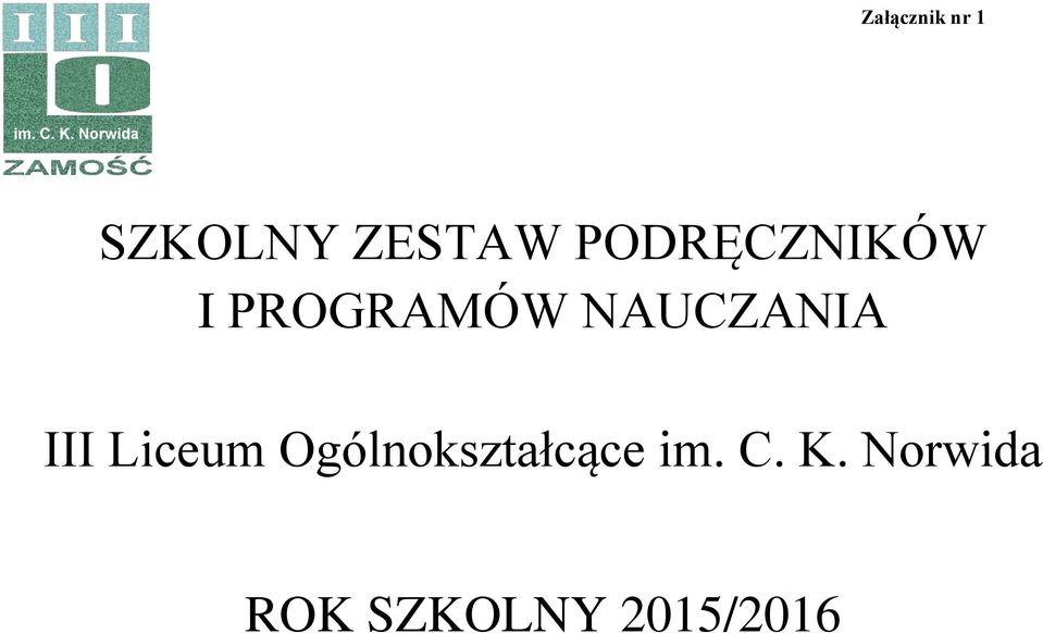 NAUCZANIA III Liceum