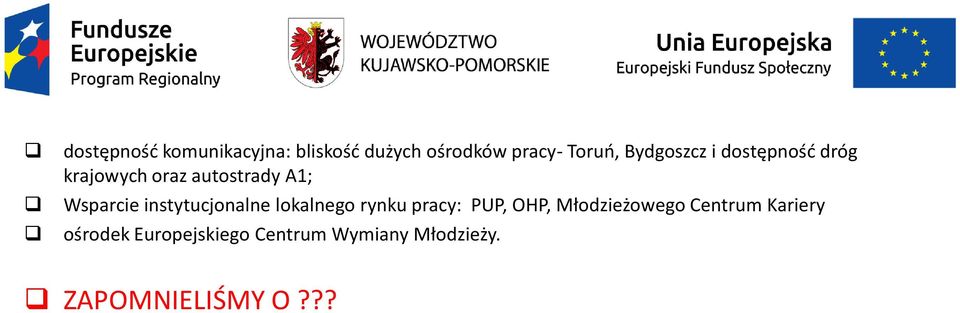 instytucjonalne lokalnego rynku pracy: PUP, OHP, Młodzieżowego