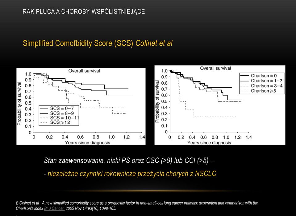 simplified comorbidity score as a prognostic factor in non-small-cell lung cancer patients: