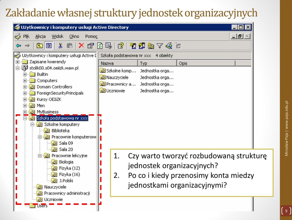 Czy warto tworzyć rozbudowaną strukturę