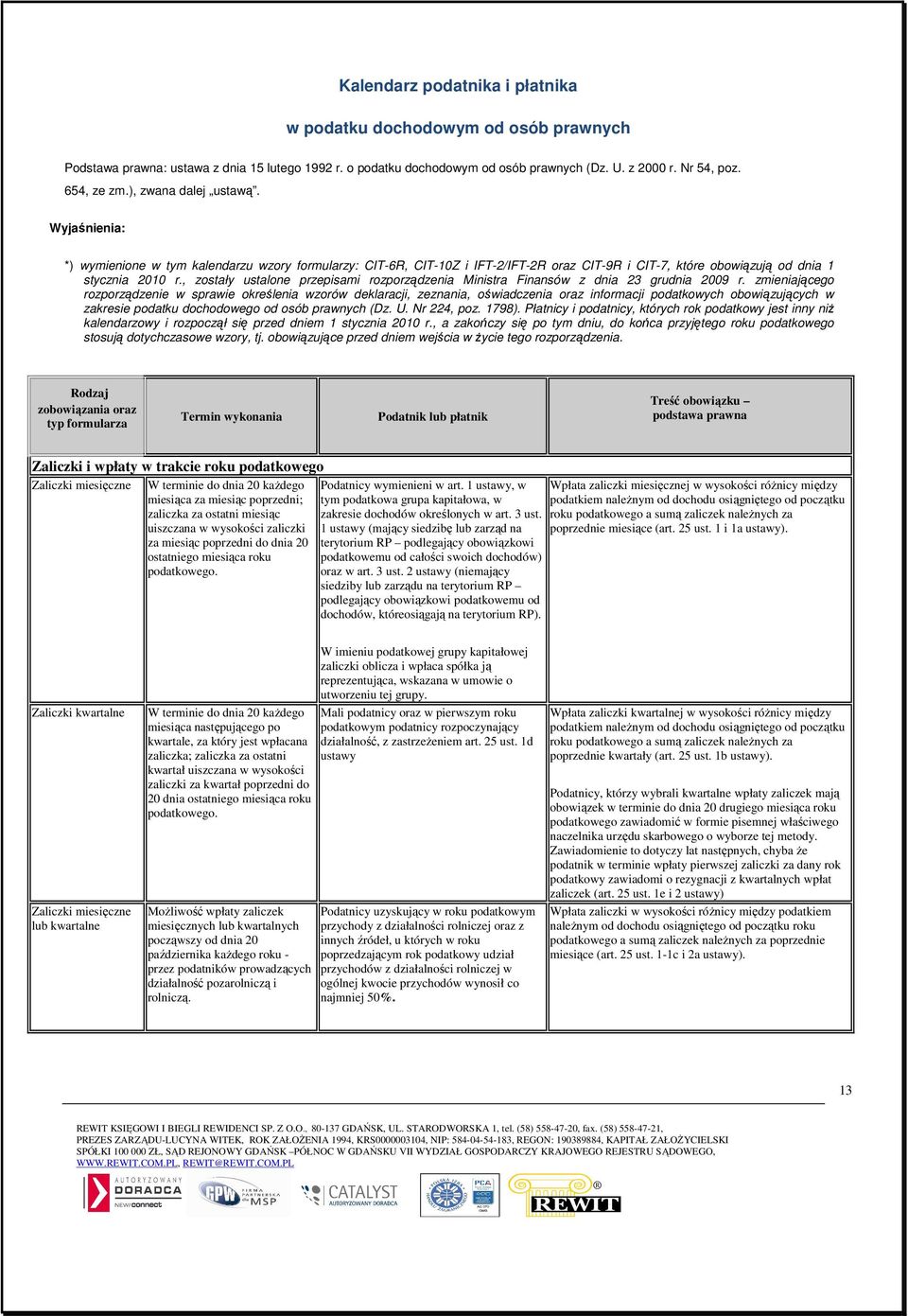 , zostały ustalone przepisami rozporządzenia Ministra Finansów z dnia 23 grudnia 2009 r.