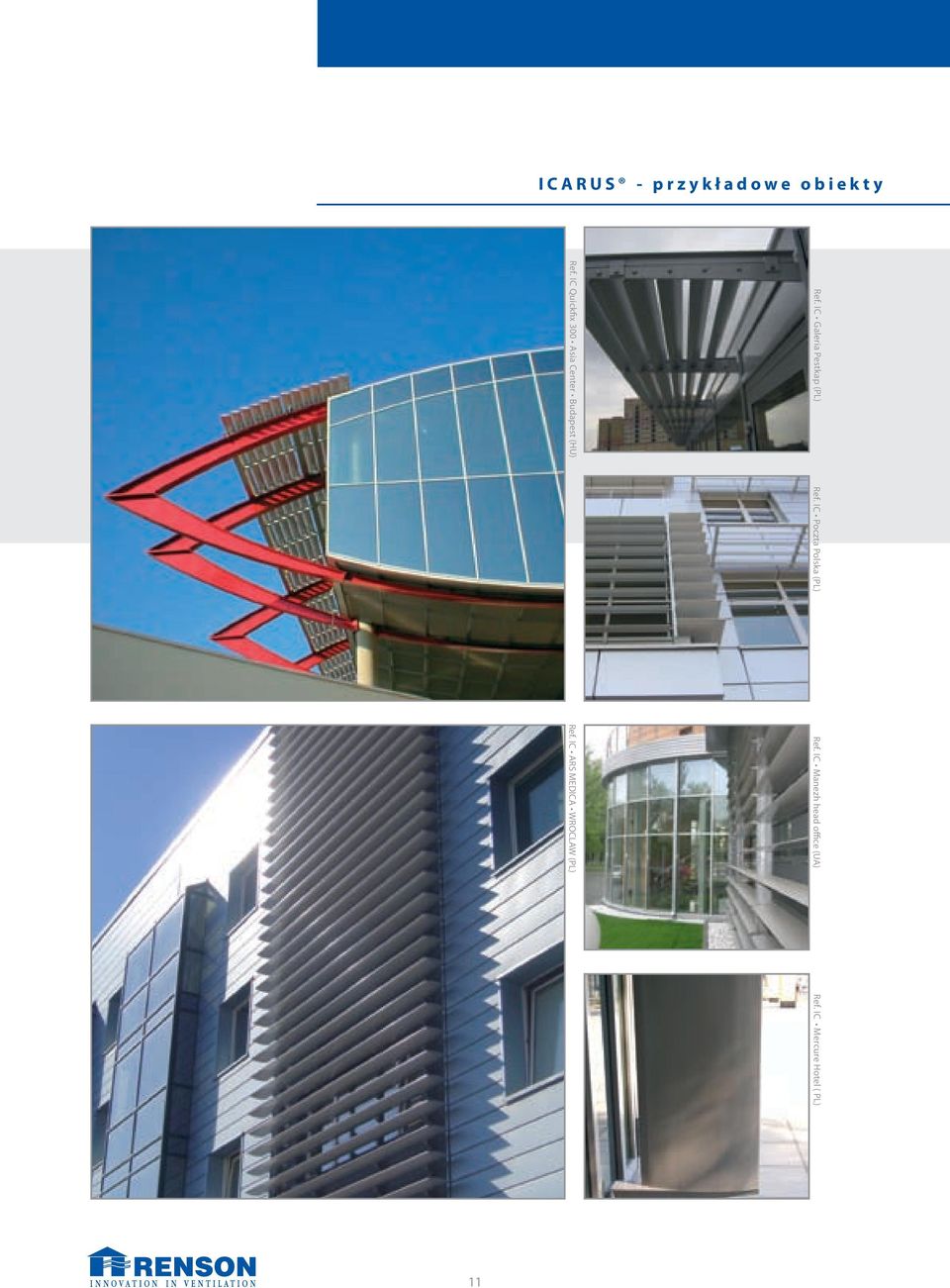IC Manezh head office (UA) Ref. IC Mercure Hotel ( PL) Ref.
