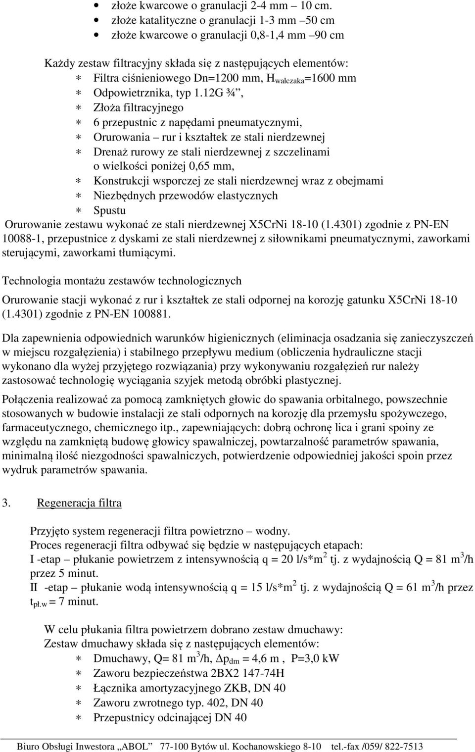 =1600 mm Odpowietrznika, typ 1.
