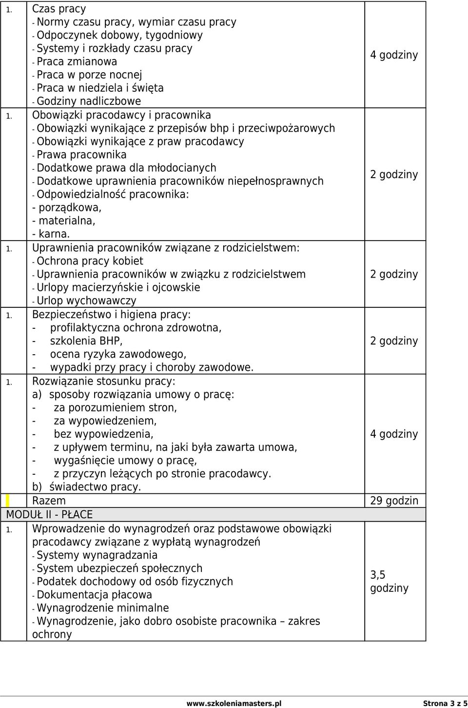 - Dodatkowe uprawnienia pracowników niepełnosprawnych - Odpowiedzialność pracownika: - porządkowa, - materialna, - karna.