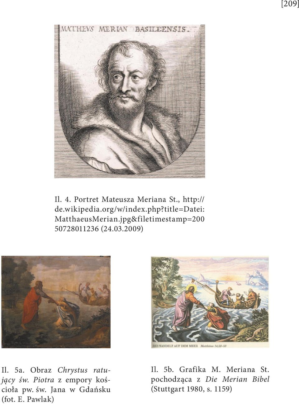 Obraz Chrystus ratujący św. Piotra z empory kościoła pw. św. Jana w Gdańsku (fot. E.