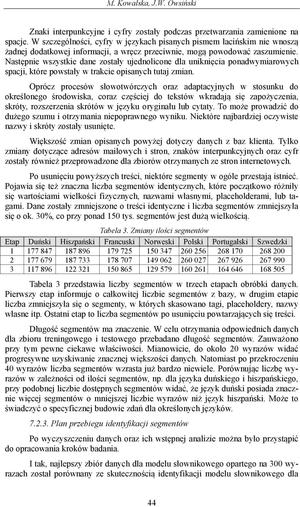 Następnie wszystkie dane zostały ujednolicone dla uniknięcia ponadwymiarowych spacji, które powstały w trakcie opisanych tutaj zmian.