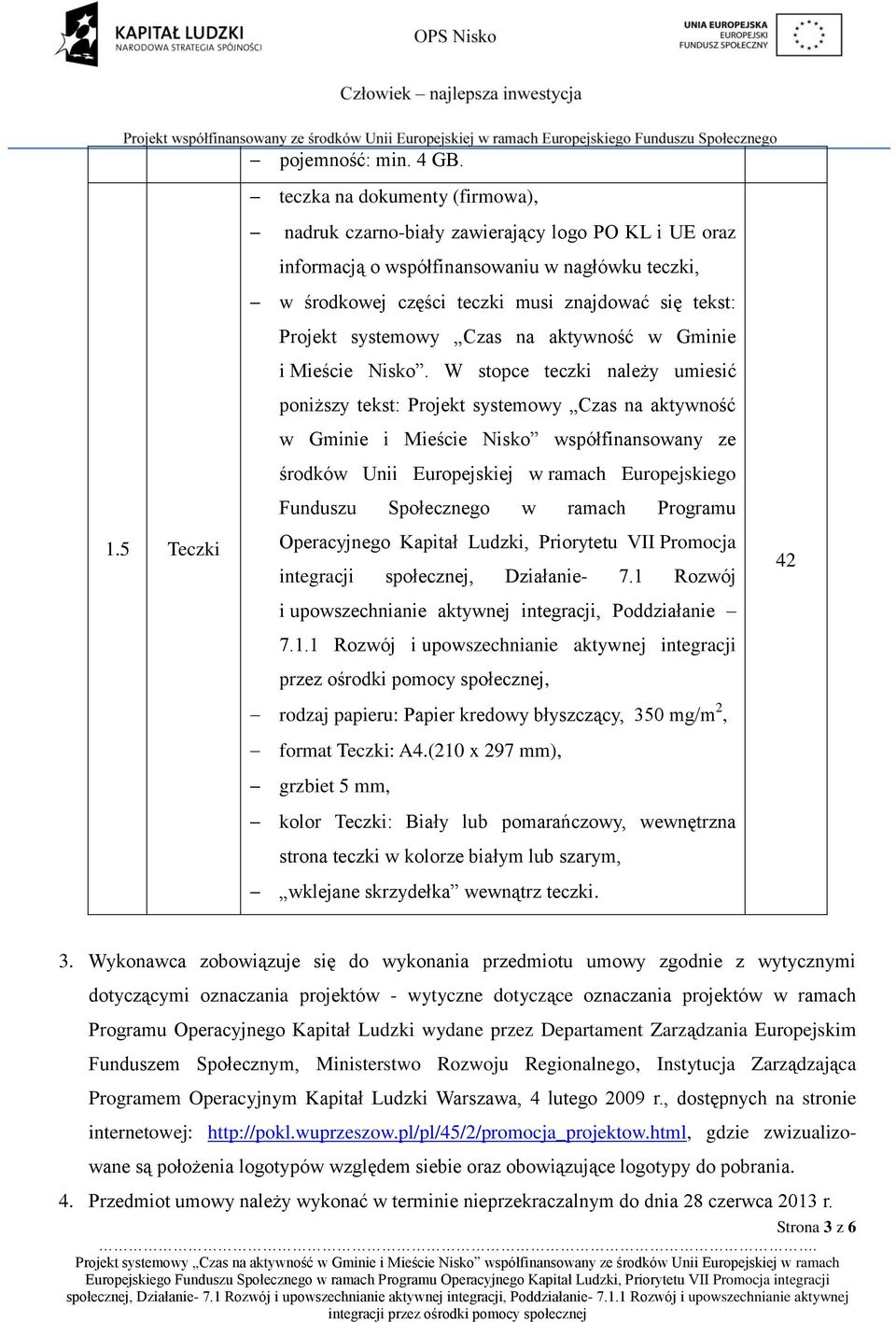 systemowy Czas na aktywność w Gminie i Mieście Nisko.