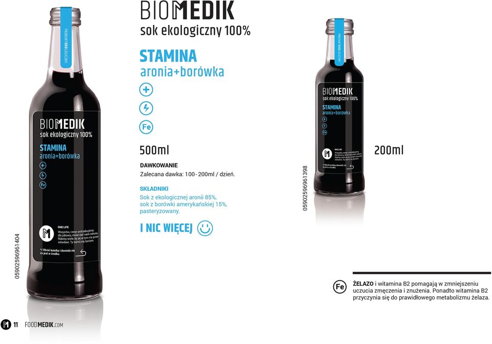 05902596961398 I NIC WIĘCEJ 05902596961404 Fe ŻELAZO i witamina B2 pomagają w zmniejszeniu