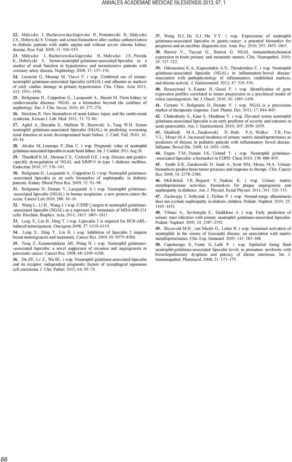, Bachorzewska-Gajewska H., Malyszko J.S., Pawlak K., Dobrzycki S.
