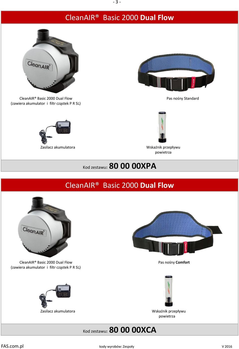 00XPA CleanAIR Basic 2000 Dual Flow CleanAIR Basic 2000 Dual Flow (zawiera akumulator i filtr