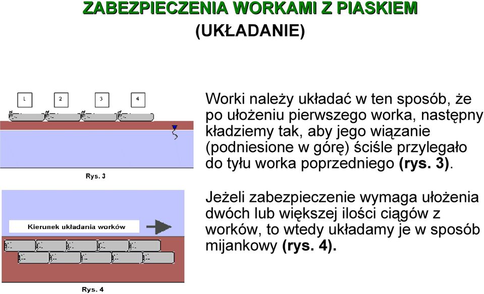 ściśle przylegało do tyłu worka poprzedniego (rys. 3).