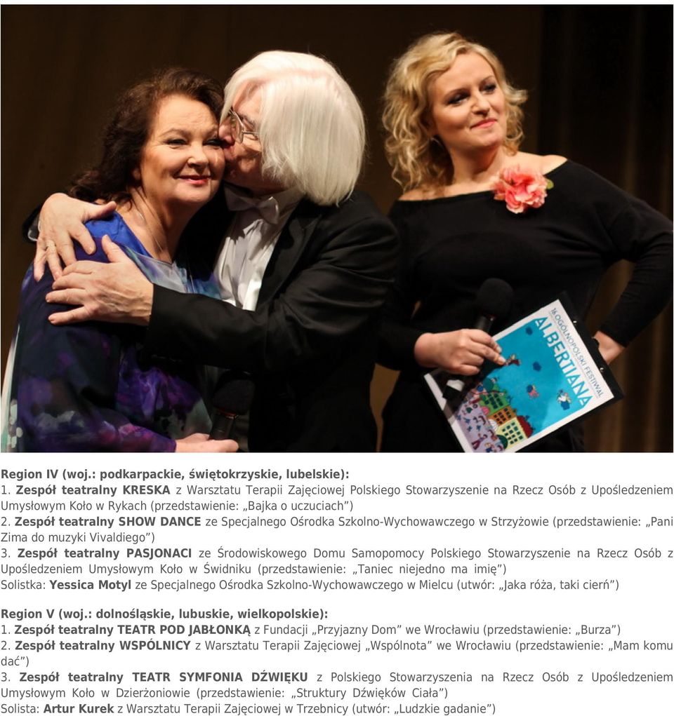Zespół teatralny SHOW DANCE ze Specjalnego Ośrodka Szkolno-Wychowawczego w Strzyżowie (przedstawienie: Pani Zima do muzyki Vivaldiego ) 3.